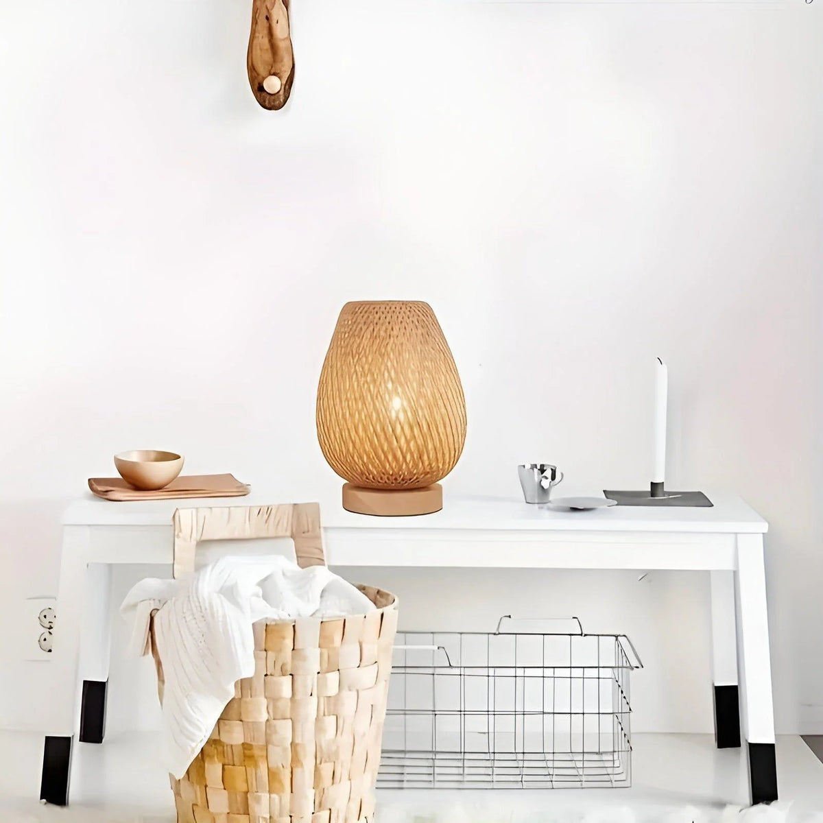 Table Lamp | Natural Bamboo USB-Powered & Energy Efficient