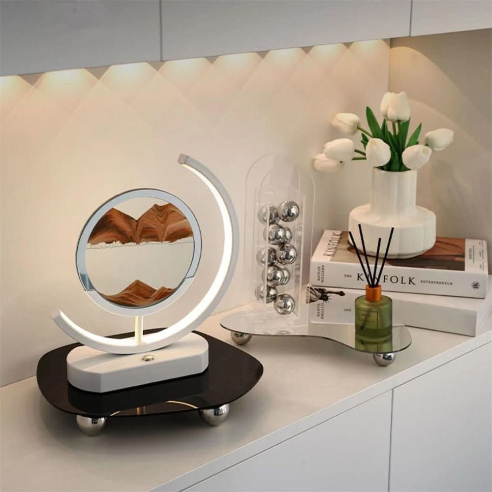 Sand Art Lamp | Rotating 3D Sand Art & Warm LED Light | USB Charging