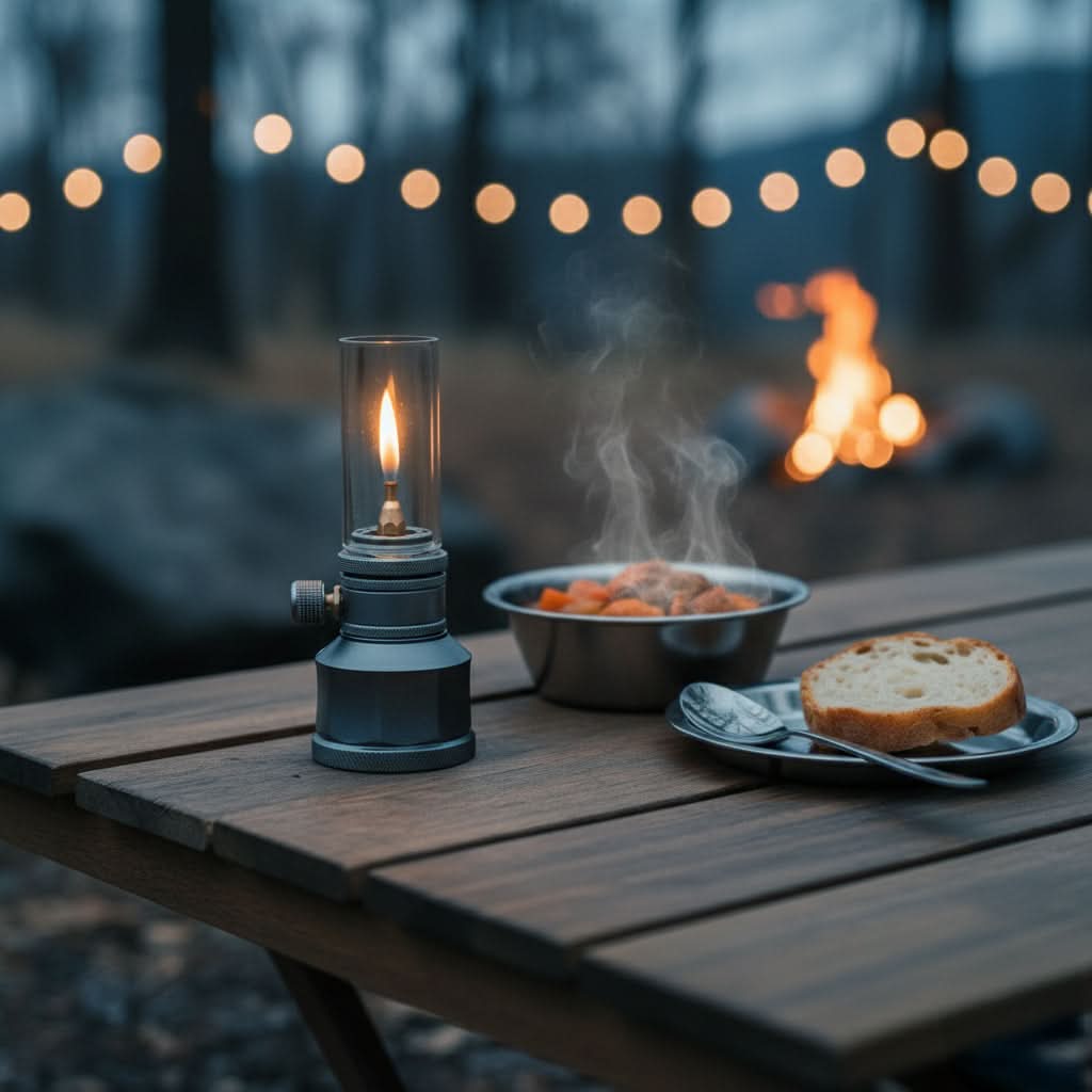 Butane Camping Lamp | Stepless Adjustable Flame & Wind-Resistant