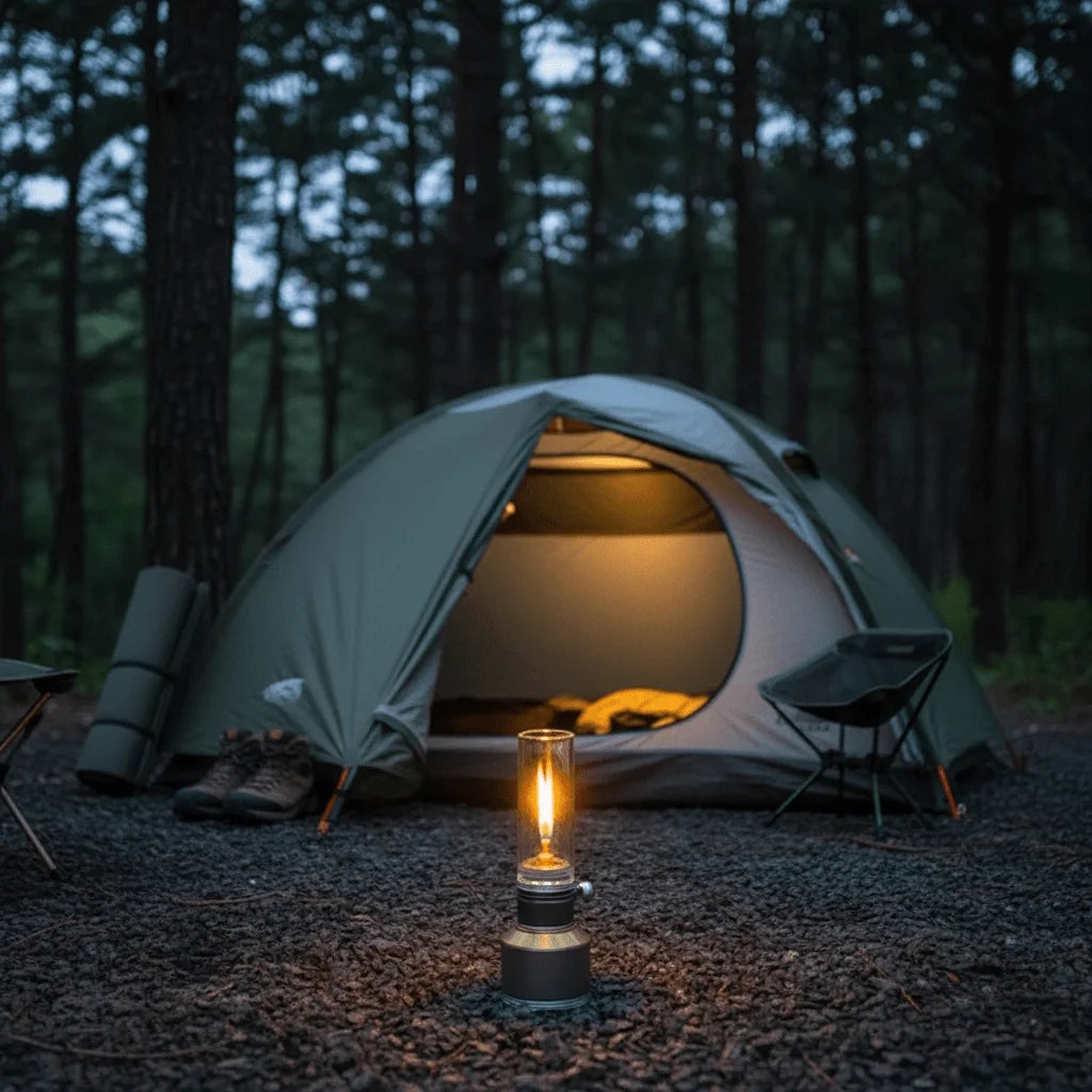 Butane Camping Lamp | Stepless Adjustable Flame & Wind-Resistant