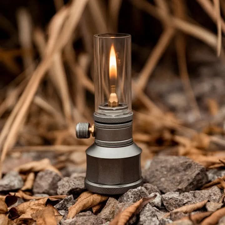 Butane Camping Lamp | Stepless Adjustable Flame & Wind-Resistant