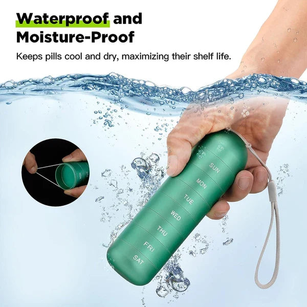 Pill Organizer | Modular Threaded Aluminum Alloy & Waterproof O-Ring | 7 Compartments