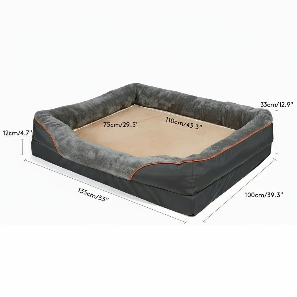 Dog Bed | Orthopedic Memory Foam | Machine-Washable Cover