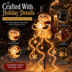 Solar Snowman Garden Light | Solar-Powered Cascading Lights | 50 Cm