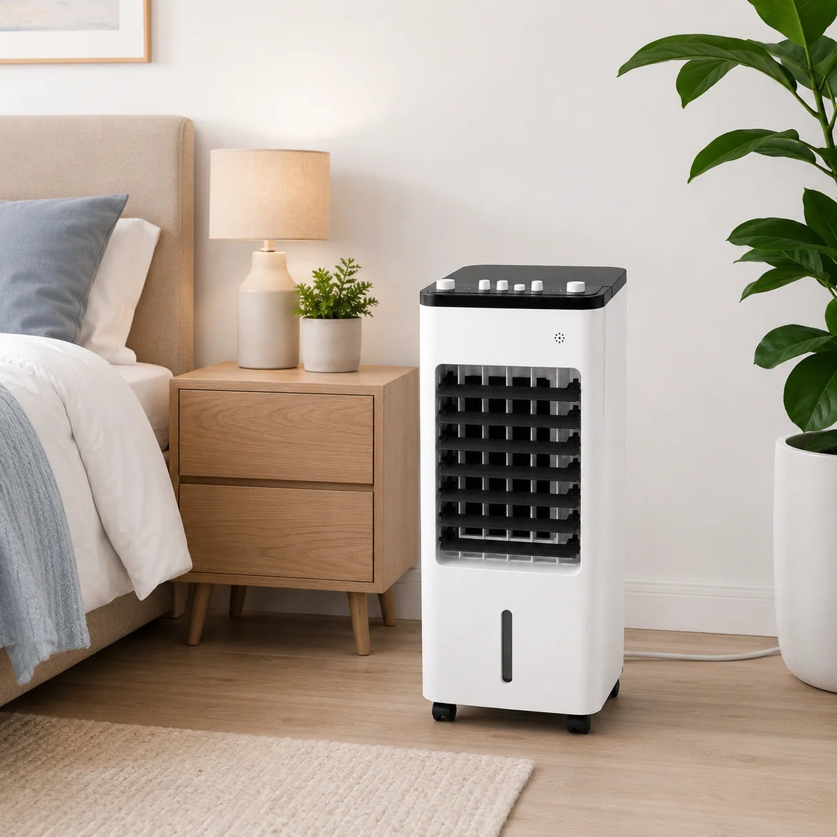 Portable Air Cooler | Evaporative Cooling & Humidifier | 3-in-1 With Caster Wheels