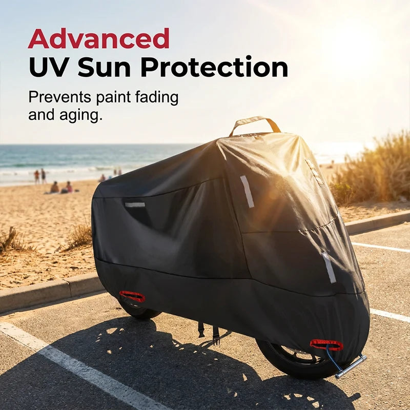 Motorcycle Cover | Weather-Resistant Oxford Fabric & Reflective Strips