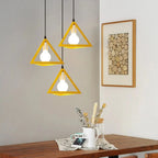 Pendant Light | Vintage Pyramidal & Wrought Iron | Warm Glow