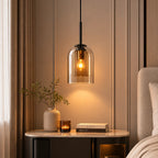Pendant Lamp | Double Amber & Smoke Glass | E27 LED-Compatible
