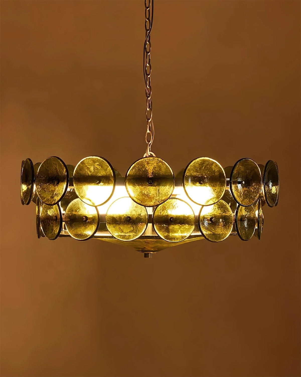Ceiling Pendant Light | Metal & Glass | Dimmer Compatible
