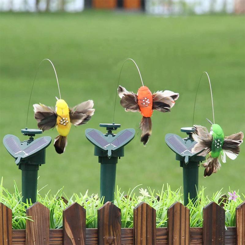 Garden Stake | Solar-Powered Dancing Hummingbird & Butterfly