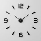 Wall Clock | Frameless 3D Design | Self-Adhesive Numbers