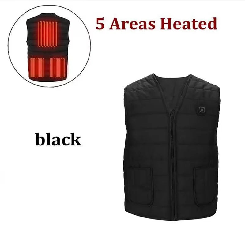 Heated Vest | 9-Zone Heating & Dual Controls | USB Power Bank Compatible