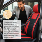 Front Car Seat Covers | PU Leather & Wipe-Clean | Universal Fit, Set of 2