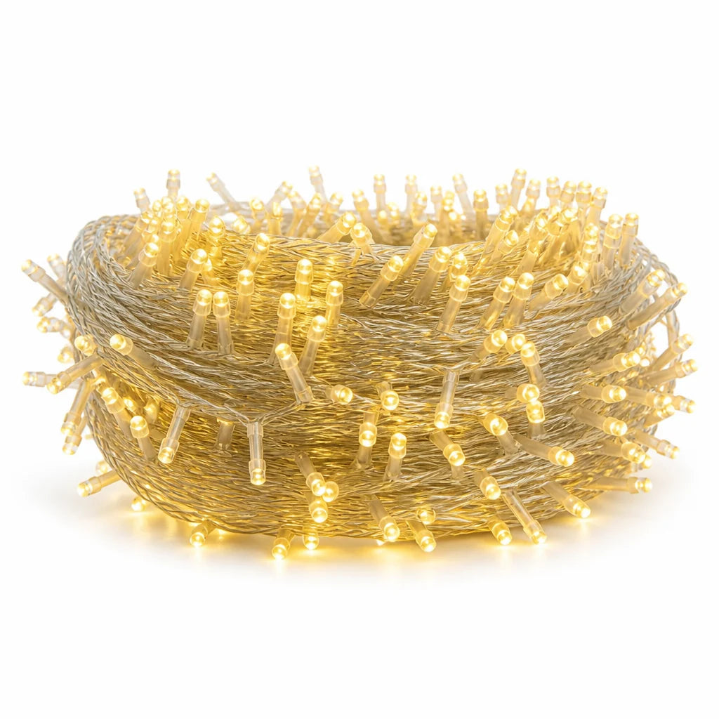 Outdoor String Lights | Energy-Efficient LED & Weather-Resistant | Transparent Cable