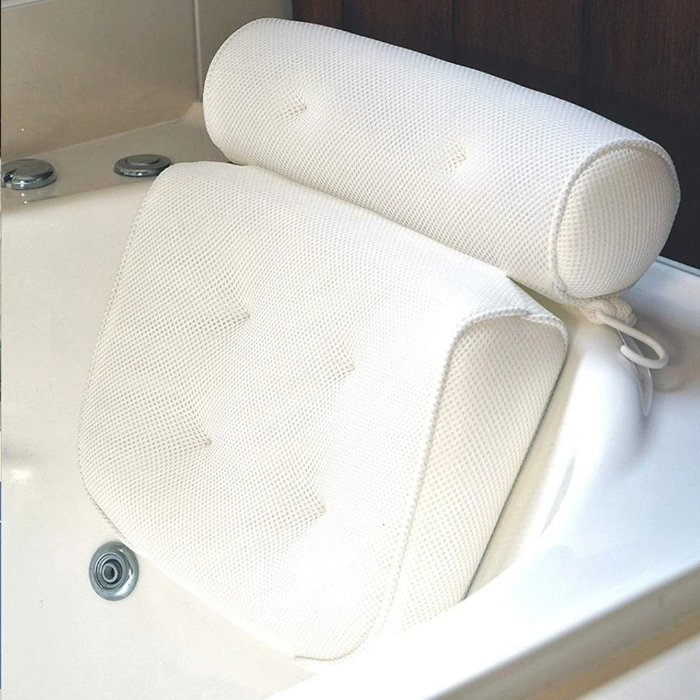 Bath Pillow | Ergonomic Neck Support & Quick-Drying 3D Mesh