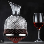 Wine Decanter | Lead-Free Crystal & 360° Rotating Base | 1.5 L