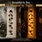 Christmas Door Hanger | Warm White Lights & Cordless | 70 cm