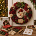 Christmas Wreath Craft Kit | No-Sew 3D Fabric Flowers