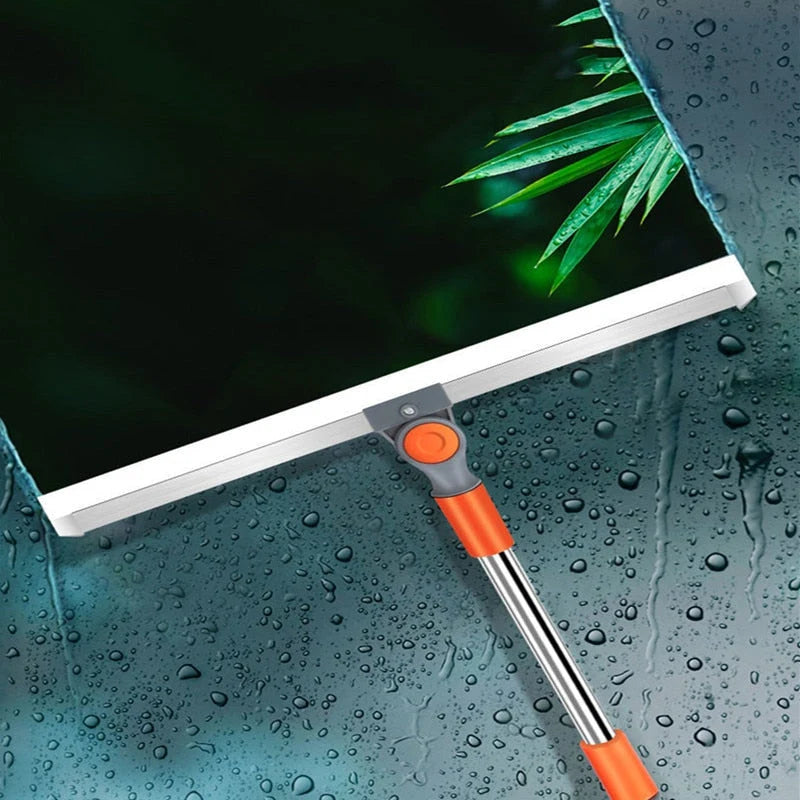 Floor Mop | Silicone Scraper Head & Built-In Squeegee | 50 cm