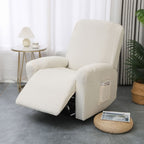 Recliner Cover | Stretch Fabric & Side Pocket | 4-Piece Set
