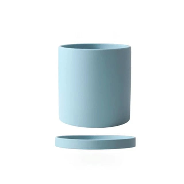 Plant Pot | Matte Glazed Ceramic, Matching Saucer & Drainage Hole