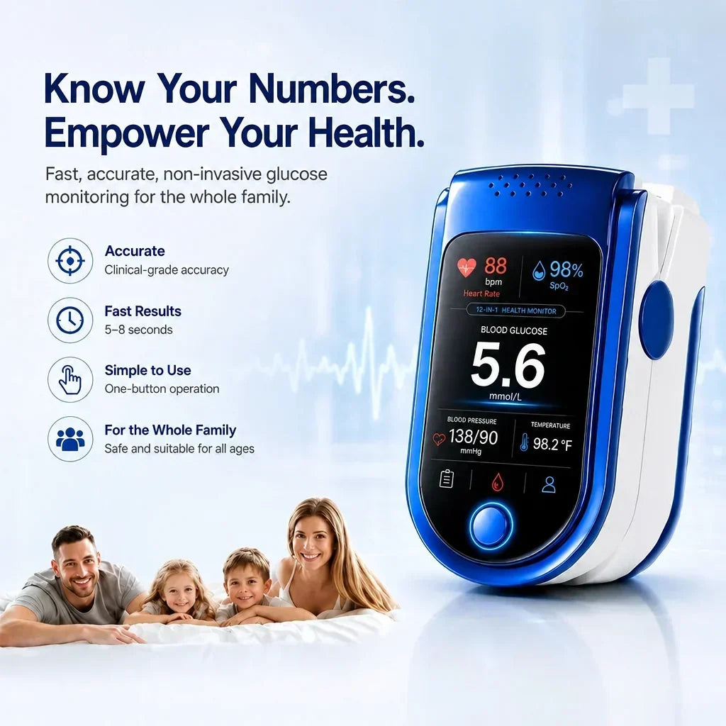 Glucose Monitor | Non-Invasive & Pain-Free | Daily Health Tracking