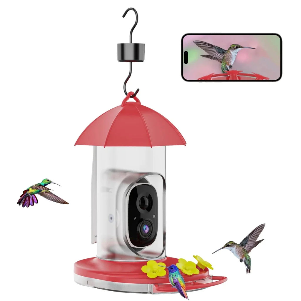 Bird Feeder | 1080P Wide-Angle Camera & Solar Charging