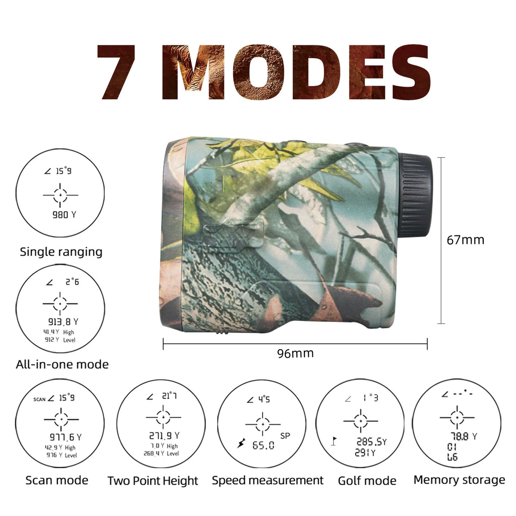 Hunting Rangefinder | 1000-Yard Precision & 6.5X Optics | USB-C Rechargeable