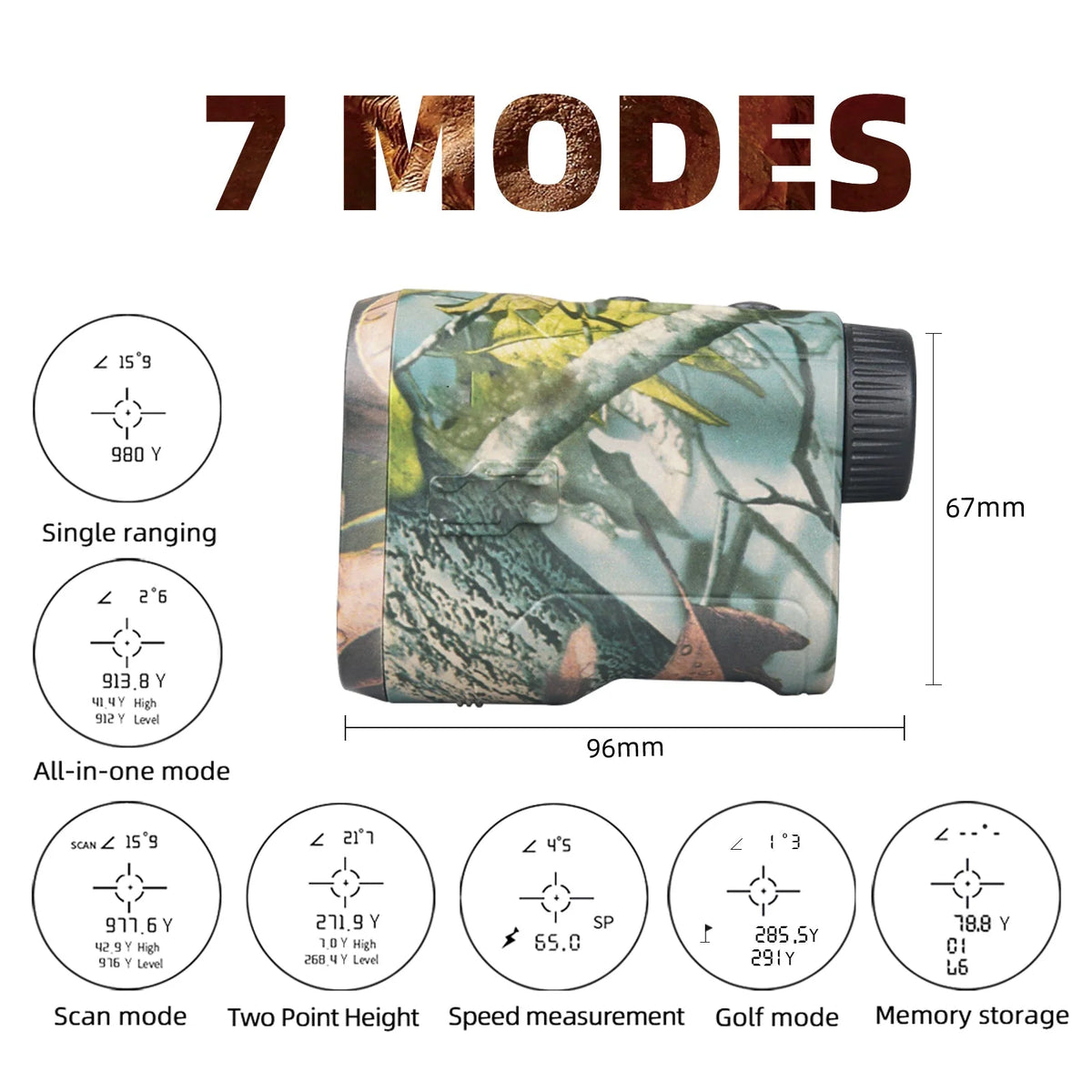Hunting Rangefinder | 1000-Yard Precision & 6.5X Optics | USB-C Rechargeable