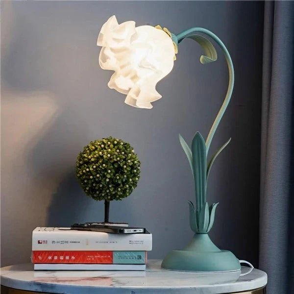 Table Lamp | Adjustable Arm & Vintage Floral | Cozy Ambient Glow