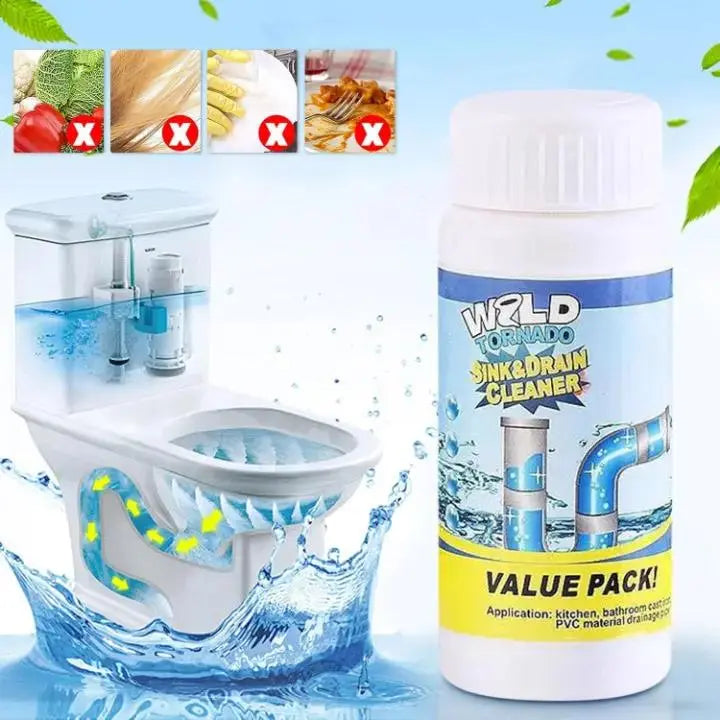 Drain Cleaner Powder | Dissolves Hair, Soap & Grease | 110 g