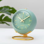 Analog Alarm Clock | Silent Movement & Night Light | Vintage Style