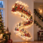 Christmas Wall Decoration | Cascading Design & Warm Lights