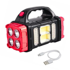 Emergency Flashlight | Solar Charging & Built-In Power Bank | IP44 Water-Resistant