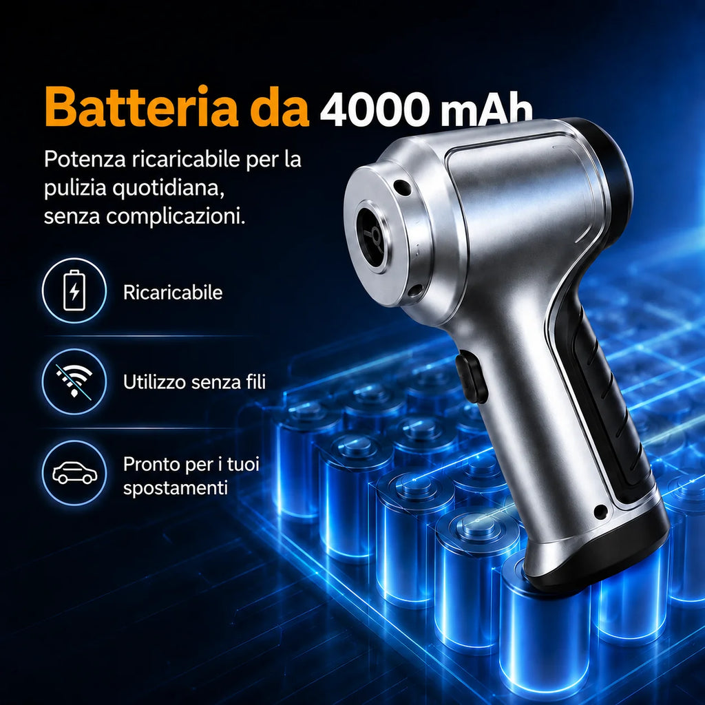 Car Vacuum Cleaner | Cordless Brushless | 6 Accessories