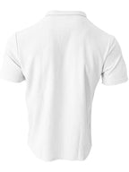 Men’s Polo Shirt | Short Sleeve V-Neck | Waffle Texture & Stretch Fabric