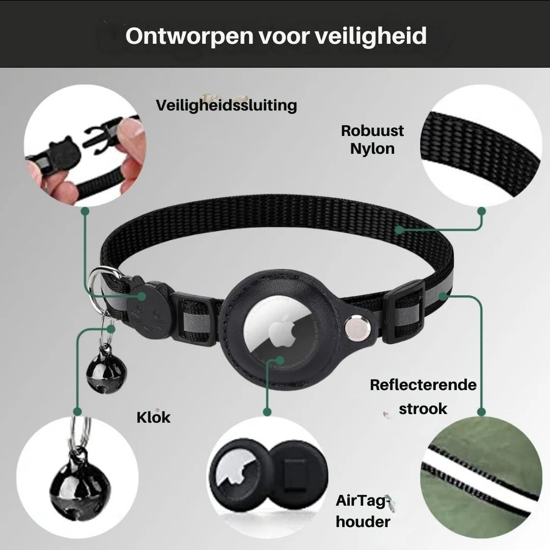 Cat Collar | Reflective & Quick-Release | GPS Tracker Holder