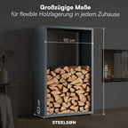 Firewood Rack | Weather-Resistant Galvanized Steel | Adjustable Feet