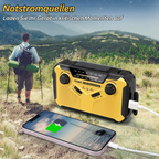 Emergency Radio | Solar & Hand-Crank Charging | SOS Alarm & LED Lights