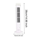 Tower Fan | Bladeless & USB-Powered | Compact Desktop Design