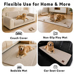 Sofa Cover | Plush Striped & Non-Slip | Machine Washable