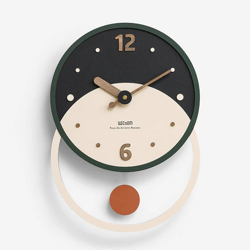 Wall Clock | Walnut & Acrylic Silent Sweep | 28 x 40 cm