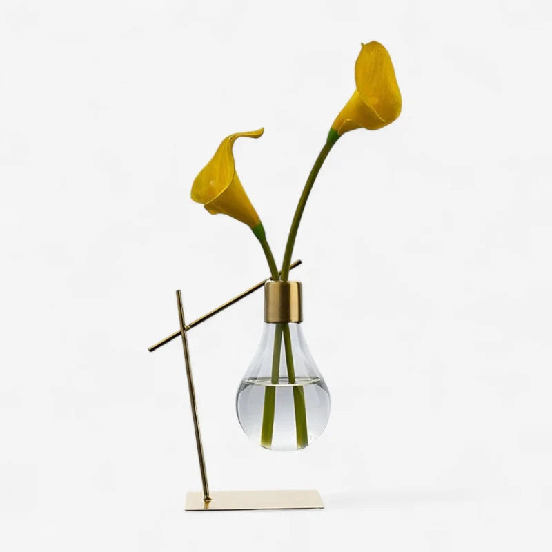 Propagation Vase | Glass & Metal Frame | 20 x 10 cm