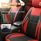 Front Car Seat Covers | PU Leather & Wipe-Clean | Universal Fit, Set of 2