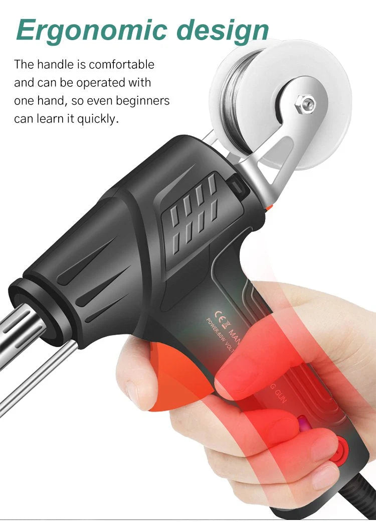 Soldering Gun | Fast-Heating Ceramic Core | 20-Second Warm-Up