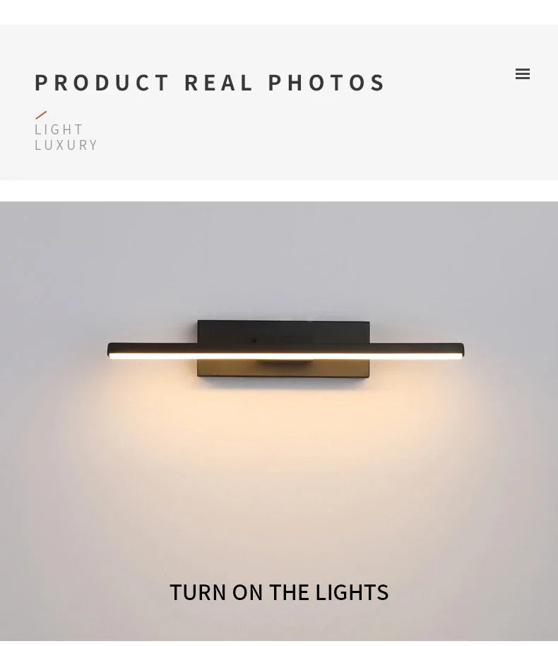 LED Wall Lamp | 330° Rotatable & Selectable Color Temperature | Three Sizes