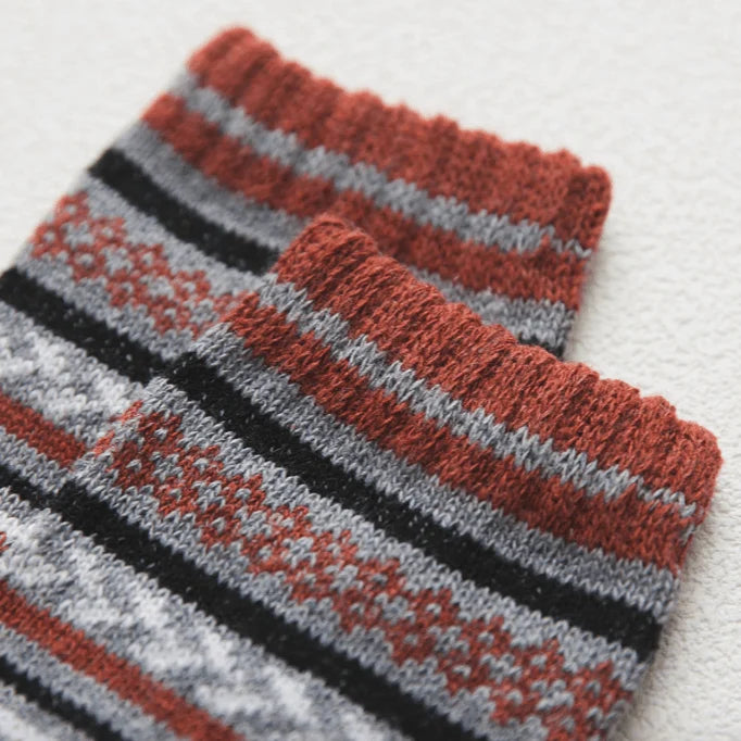 Winter Socks | Warm Wool Blend & Scandinavian Pattern | Unisex