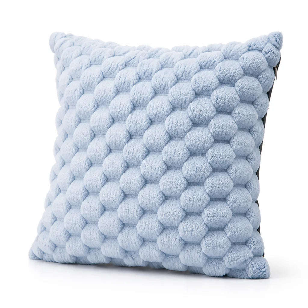 Cushion Cover with 3D Grid Texture