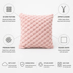 Cushion Cover with 3D Grid Texture