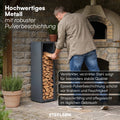Firewood Rack | Weather-Resistant Galvanized Steel | Adjustable Feet